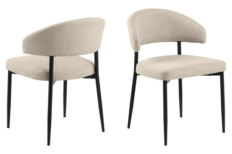 Kopparbo Spisebord 200 cm med 6 Sawako Stoler - Svart - Møbler - Bord - Spisegruppe