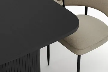 Kopparbo Spisebord 200 cm med 6 Sawako Stoler - Svart - Møbler - Bord - Spisegruppe