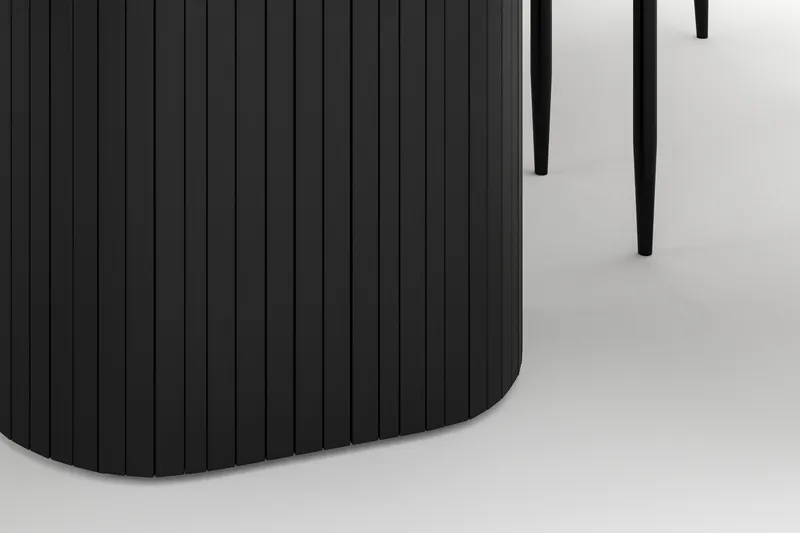 Kopparbo Spisebord 200 cm med 6 Sawako Stoler - Svart - Møbler - Bord - Spisegruppe