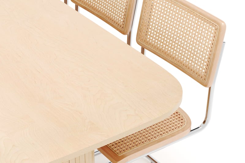 Kopparbo Spisebord 200 cm med 6 stk Build Matstkolar - Hvit - Møbler - Bord - Spisegruppe