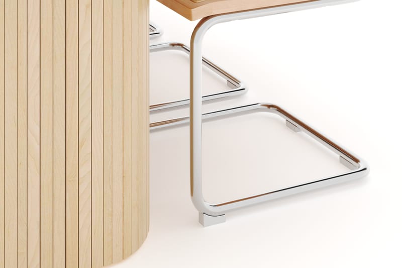 Kopparbo Spisebord 200 cm med 6 stk Build Matstkolar - Hvit - Møbler - Bord - Spisegruppe
