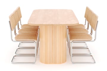 Kopparbo Spisebord 200 cm med 6 stk Build Matstkolar - Natur - Møbler - Bord - Spisegruppe