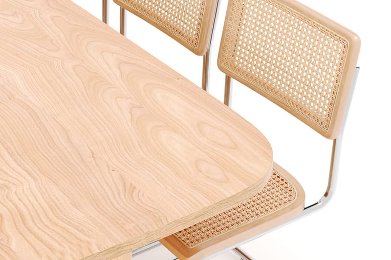 Kopparbo Spisebord 200 cm med 6 stk Build Matstkolar - Natur - Møbler - Bord - Spisegruppe