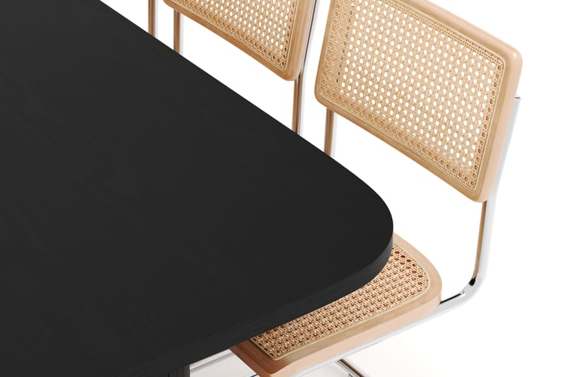 Kopparbo Spisebord 200 cm med 6 stk Build Matstkolar - Svart - Møbler - Bord - Spisegruppe