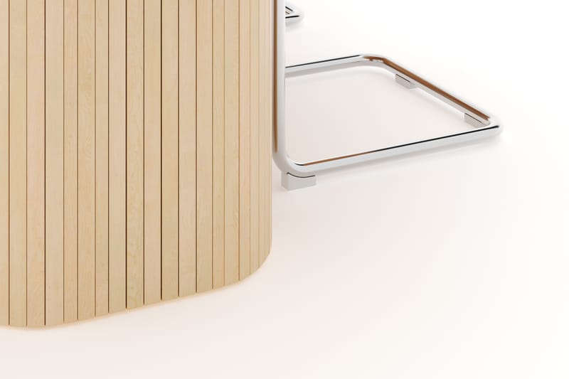 Kopparbo Spisebord 240 cm med 4 stk Build Matstkolar - Hvit - Møbler - Bord - Spisegruppe