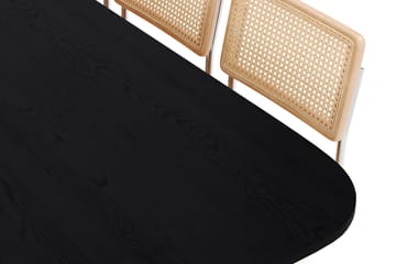 Kopparbo Spisebord 240 cm med 6 stk Build Matstkolar - Svart - Møbler - Bord - Spisegruppe