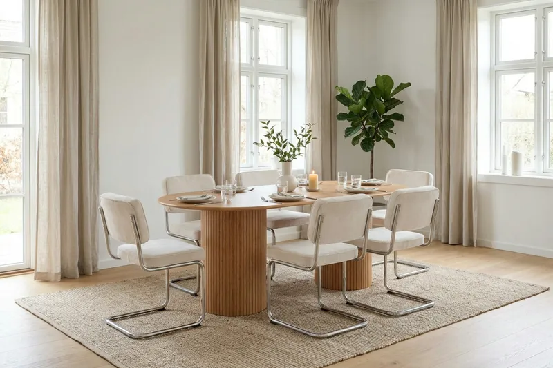 Kopparbo spisebord ovalt 180x90 cm finér - Eik - Møbler - Bord - Spisebord & kjøkkenbord