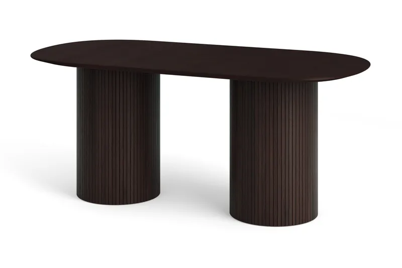 Kopparbo spisebord ovalt 180x90 cm finér, Røkt eik