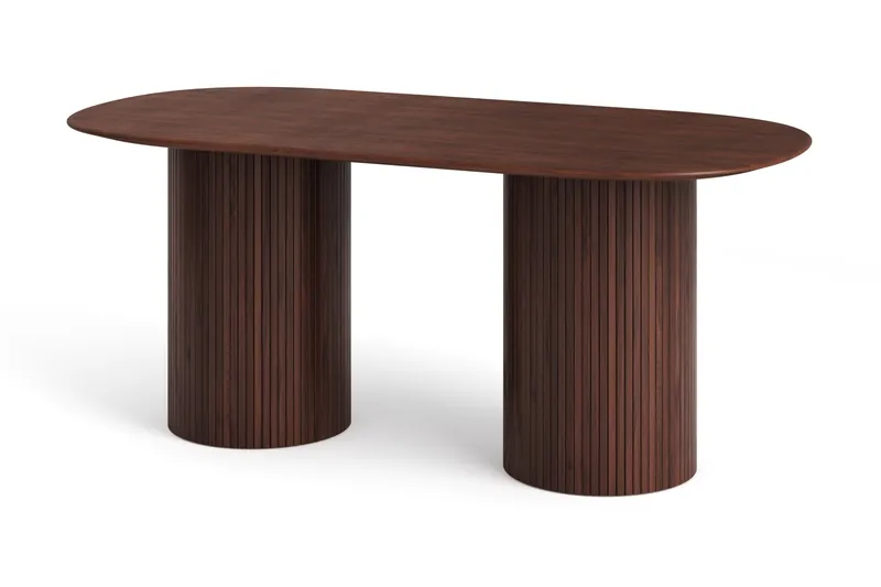 Kopparbo spisebord ovalt 180x90 cm finér, Valnøtt