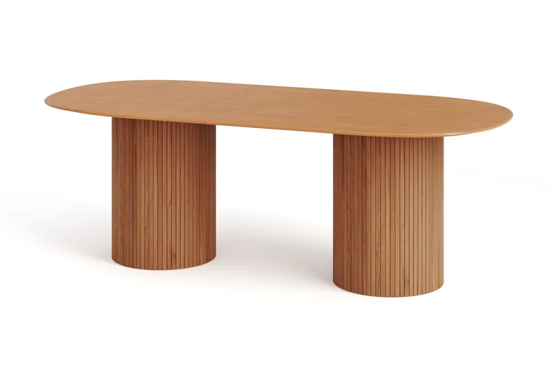 Kopparbo spisebord ovalt 220x100 cm finér, Eik
