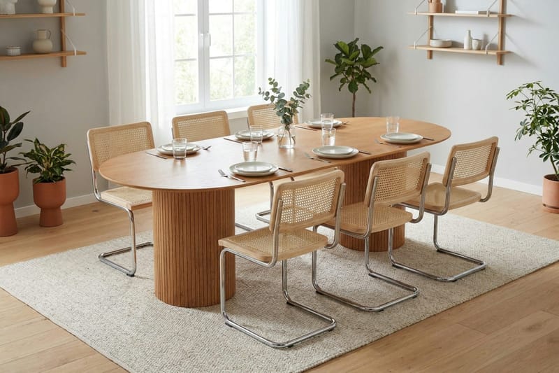 Kopparbo spisebord ovalt 220x100 cm finér - Eik - Møbler - Bord - Spisebord & kjøkkenbord