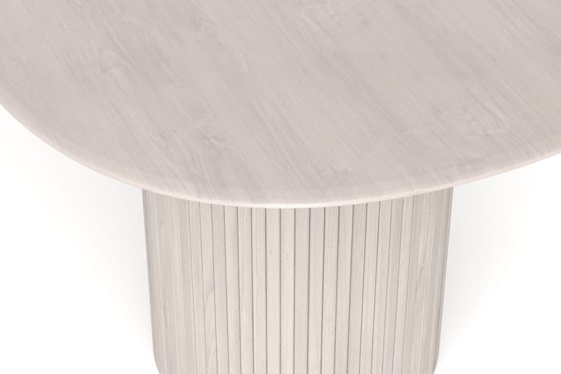 Kopparbo spisebord ovalt 220x100 cm finér - Hvitlasert - Møbler - Bord - Spisebord & kjøkkenbord