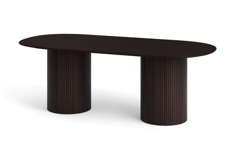 Kopparbo spisebord ovalt 220x100 cm finér, Røkt eik