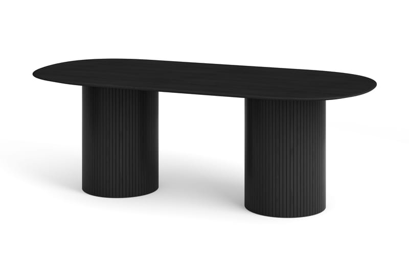 Kopparbo spisebord ovalt 220x100 cm finér, Svart