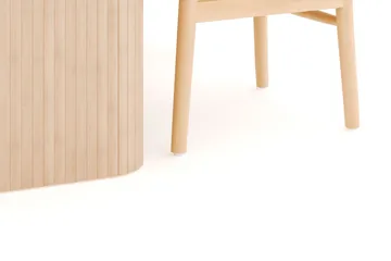 Kopparbo Spisegruppe 180-240 cm Forlengbar med 4 Dastoori Spisestoler - Whitewash - Møbler - Bord - Spisegruppe