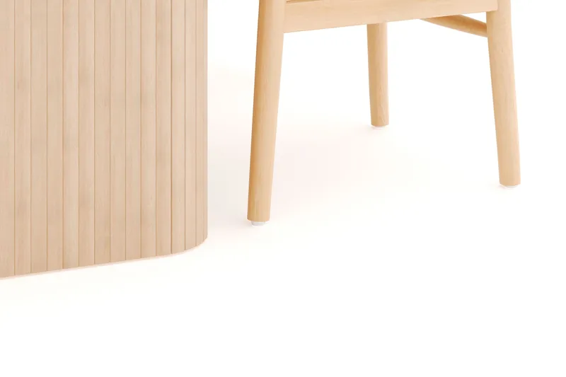 Kopparbo Spisegruppe 180-240 cm Forlengbar med 4 Dastoori Spisestoler - Whitewash - Møbler - Bord - Spisegruppe