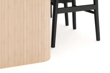 Kopparbo Spisegruppe 180-240 cm Forlengbar med 4 Dastoori Spisestoler - Whitewash - Møbler - Bord - Spisegruppe