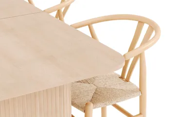 Kopparbo Spisegruppe 180-240 cm Forlengbar med 4 Dastoori Spisestoler - Whitewash - Møbler - Bord - Spisegruppe