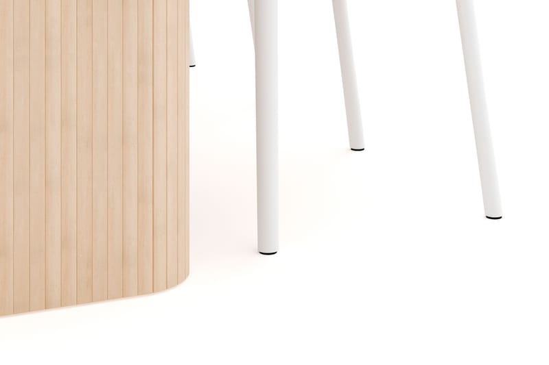 Kopparbo Spisegruppe 180-240 cm Forlengbar med 4 Elysia Spisestoler - Whitewash - Møbler - Bord - Spisegruppe