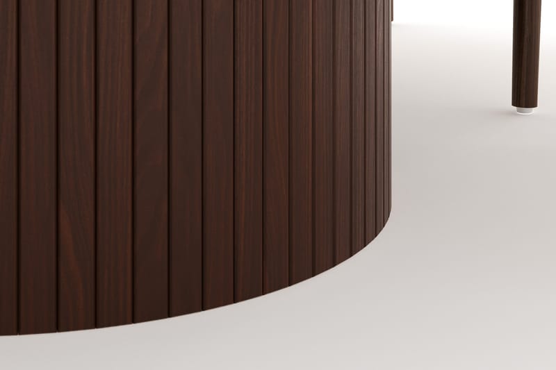 Kopparbo Spisegruppe 180 cm rundt spisebord med 6 Dastoori Spisestoler - Valnøtt - Møbler - Bord - Spisegruppe