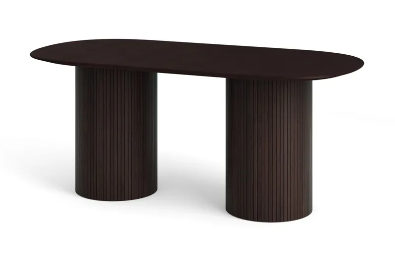 Kopparbo Spisegruppe oval 180 cm med 6 Lucy Spisestoler - Røkt eik - Møbler - Bord - Spisegruppe