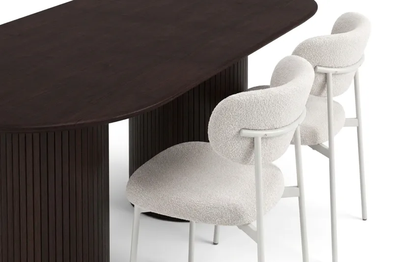 Kopparbo Spisegruppe oval 180 cm med 6 Lucy Spisestoler - Røkt eik - Møbler - Bord - Spisegruppe
