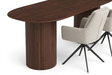 Kopparbo spisegruppe oval 180 cm valnøtt med 6 Torsby spisestoler - Valnøtt - Møbler - Bord - Spisegruppe