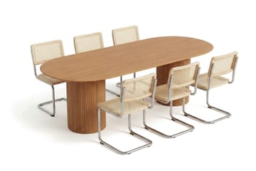 Kopparbo spisegruppe oval 220 cm eik med 8 Build spisestoler - Eik - Møbler - Bord - Spisegruppe