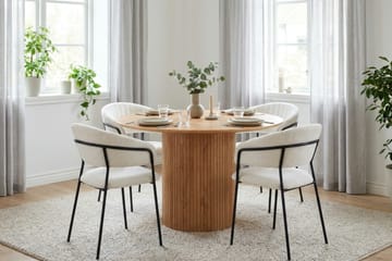Kopparbo spisegruppe rund 110 cm eik med 4 Karol spisestoler - Eik - Møbler - Bord - Spisegruppe