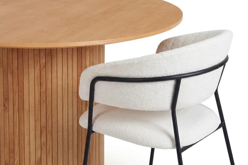 Kopparbo spisegruppe rund 110 cm eik med 4 Karol spisestoler - Eik - Møbler - Bord - Spisegruppe
