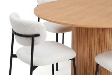 Kopparbo spisegruppe rund 110 cm eik med 4 Lucy spisestoler - Eik - Møbler - Bord - Spisegruppe