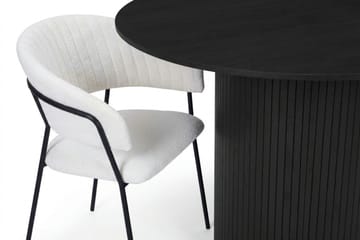 Kopparbo spisegruppe rund 110 cm svart med 4 Karol spisestoler - Svart - Møbler - Bord - Spisegruppe