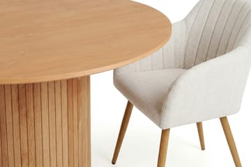 Kopparbo spisegruppe rund 130 cm eik med 6 Filippa spisestoler - Eik - Møbler - Bord - Spisegruppe