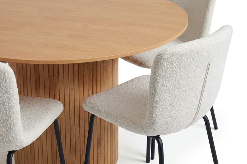 Kopparbo spisegruppe rund 130 cm eik med 6 Katy spisestoler - Eik - Møbler - Bord - Spisegruppe