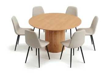 Beige/metallben svart - Mørk brun