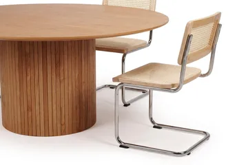 Kopparbo spisegruppe rund 180 cm eik med 8 Build spisestoler - Eik - Møbler - Bord - Spisegruppe