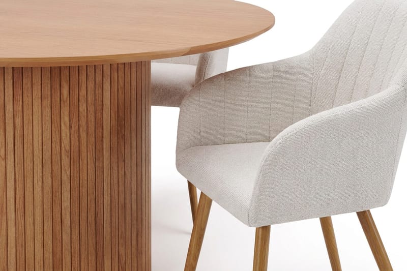 Kopparbo Spisegruppe rund 180 cm Eik med 8 Filippa Spisestoler - Eik - Møbler - Bord - Spisegruppe