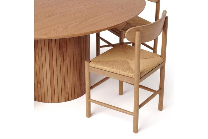 Kopparbo spisegruppe rund 180 cm eik med 8 Malte spisestoler - Møbler - Bord - Spisegruppe