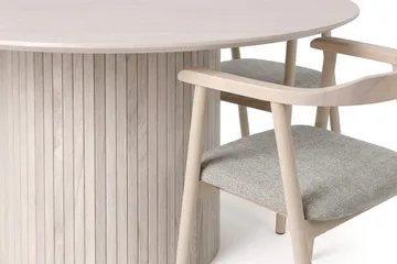 Kopparbo spisegruppe rund 180 cm hvitlasert med 8 Jolie spisestoler - Møbler - Bord - Spisegruppe