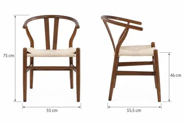 Kopparbo Spisegruppe rund 180 cm Valnøtt med 8 Dastoori Spisestoler - Valnøtt - Møbler - Bord - Spisegruppe
