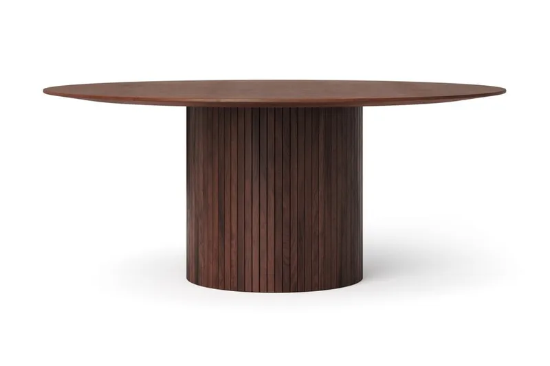 Kopparbo spisegruppe rund ca. 180 cm valnøtt med 8 Nala spisestoler - Valnøtt - Møbler - Bord - Spisegruppe