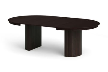 Kopparbo spisegruppe uttrekkbar rund 140–220 cm røkt eik med 6 Malte spisestoler - Møbler - Bord - Spisegruppe
