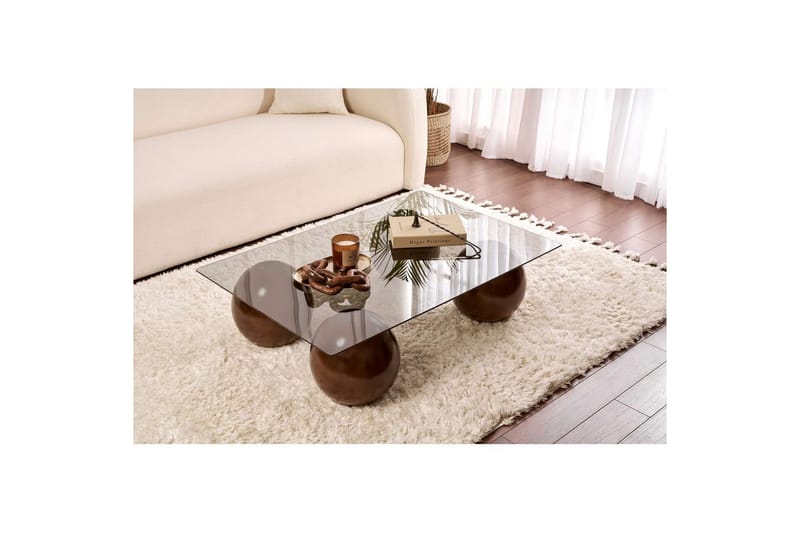 Koushik Sofabord 110 cm - Sand/Lysgrå - Møbler - Bord - Sofabord & salongbord