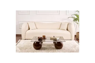 Koushik Sofabord 110 cm - Sand/Lysgrå - Møbler - Bord - Sofabord & salongbord