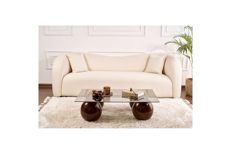 Koushik Sofabord 110 cm - Sand/Lysgrå - Møbler - Bord - Sofabord & salongbord