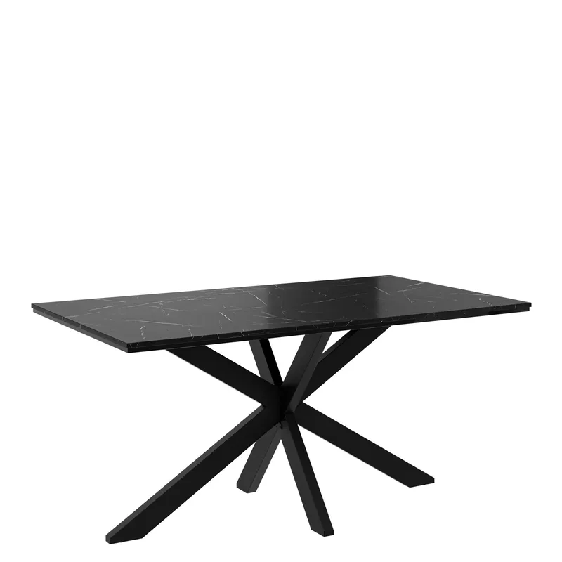 Kovrel Spisebord 160 cm Rektangulær, Svart