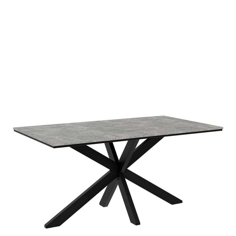 Kovrel Spisebord 160 Rektangulær, Svart/Grå