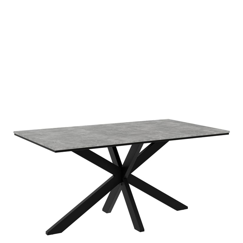 Kovrel Spisebord 160 Rektangulær, Svart/Grå