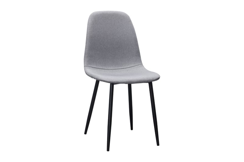 Kranstull Spisebord 120 cm + 4 stk Naira stol grå med svarte ben - Hvit/Grå - Møbler - Bord - Spisegruppe
