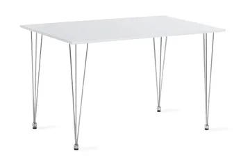 Kronblom Spisebord 120 cm + 4 stk Nibe stol grå med eikeben - Hvit/Grå - Møbler - Bord - Spisegruppe